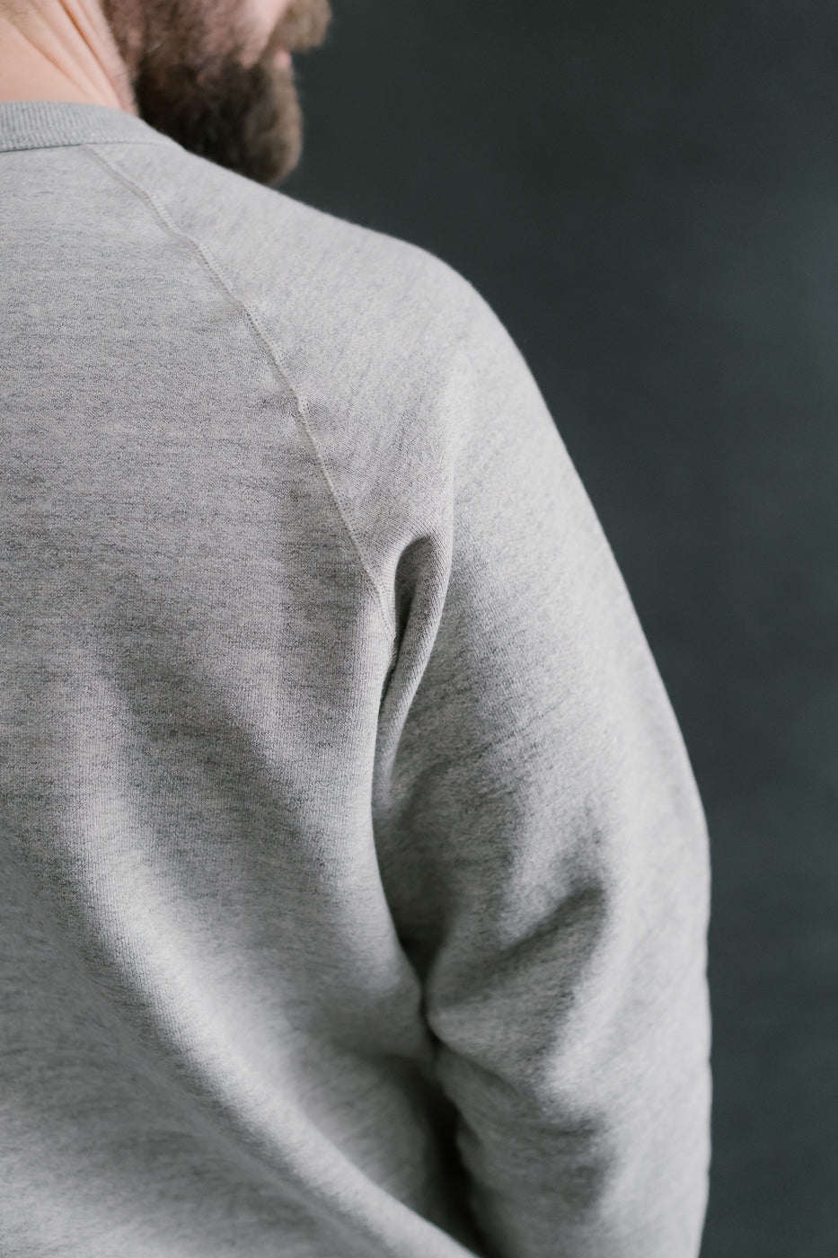 Pullover Crewneck Fleeced Foxfibre® - Heather Grey