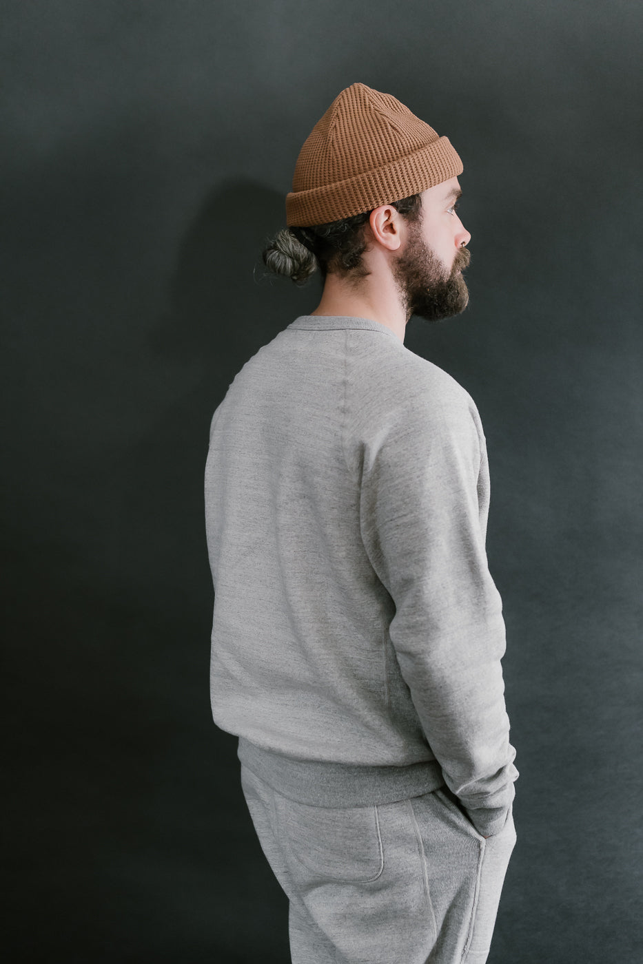 Pullover Crewneck Fleeced Foxfibre® - Heather Grey