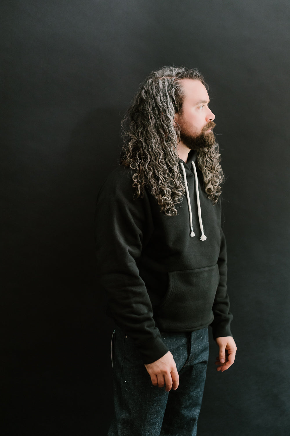Pullover Hoodie 701gsm Double Heavyweight French Terry - Sumi Black