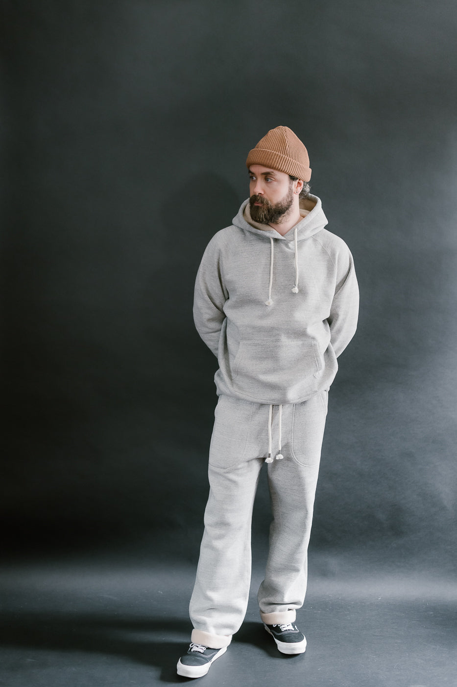 Pullover Hoodie Fleeced Foxfibre® - Heather Grey