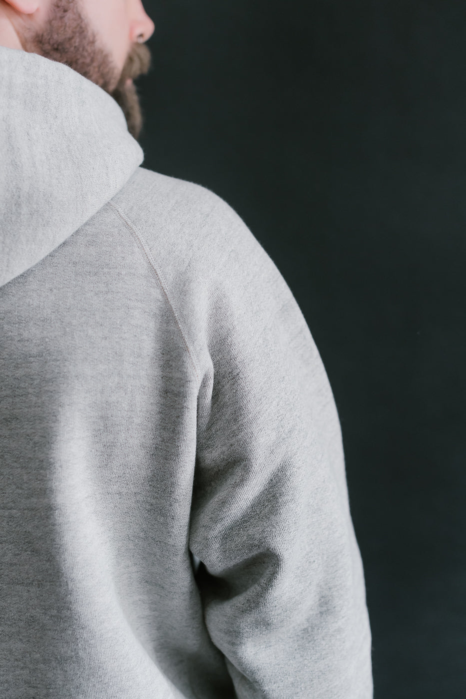 Pullover Hoodie Fleeced Foxfibre® - Heather Grey