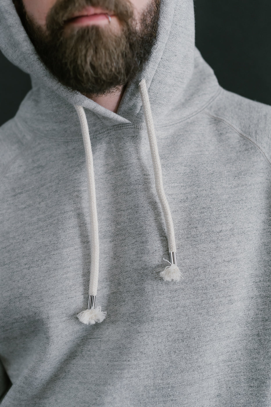 Pullover Hoodie Fleeced Foxfibre® - Heather Grey