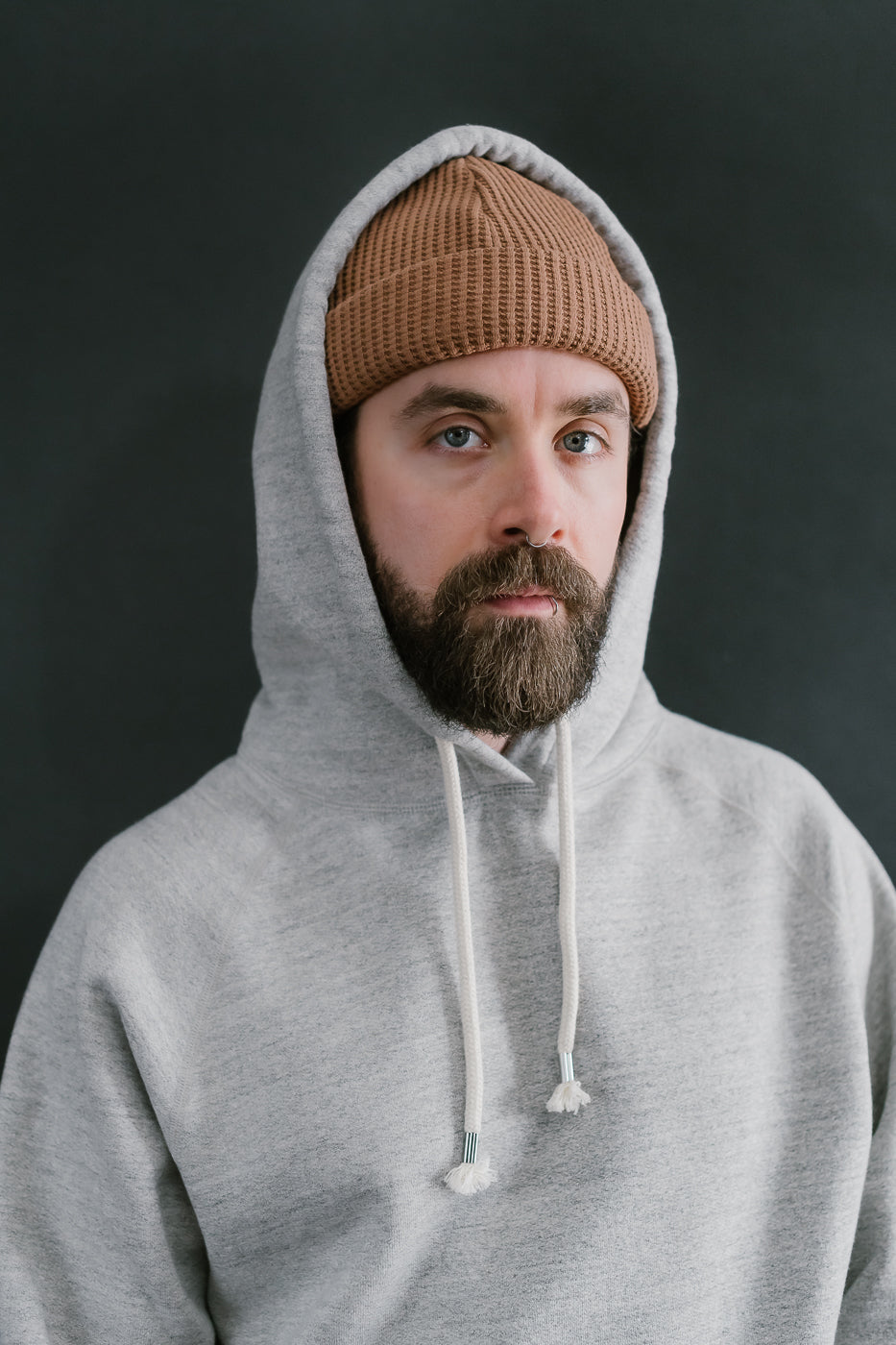 Pullover Hoodie Fleeced Foxfibre® - Heather Grey