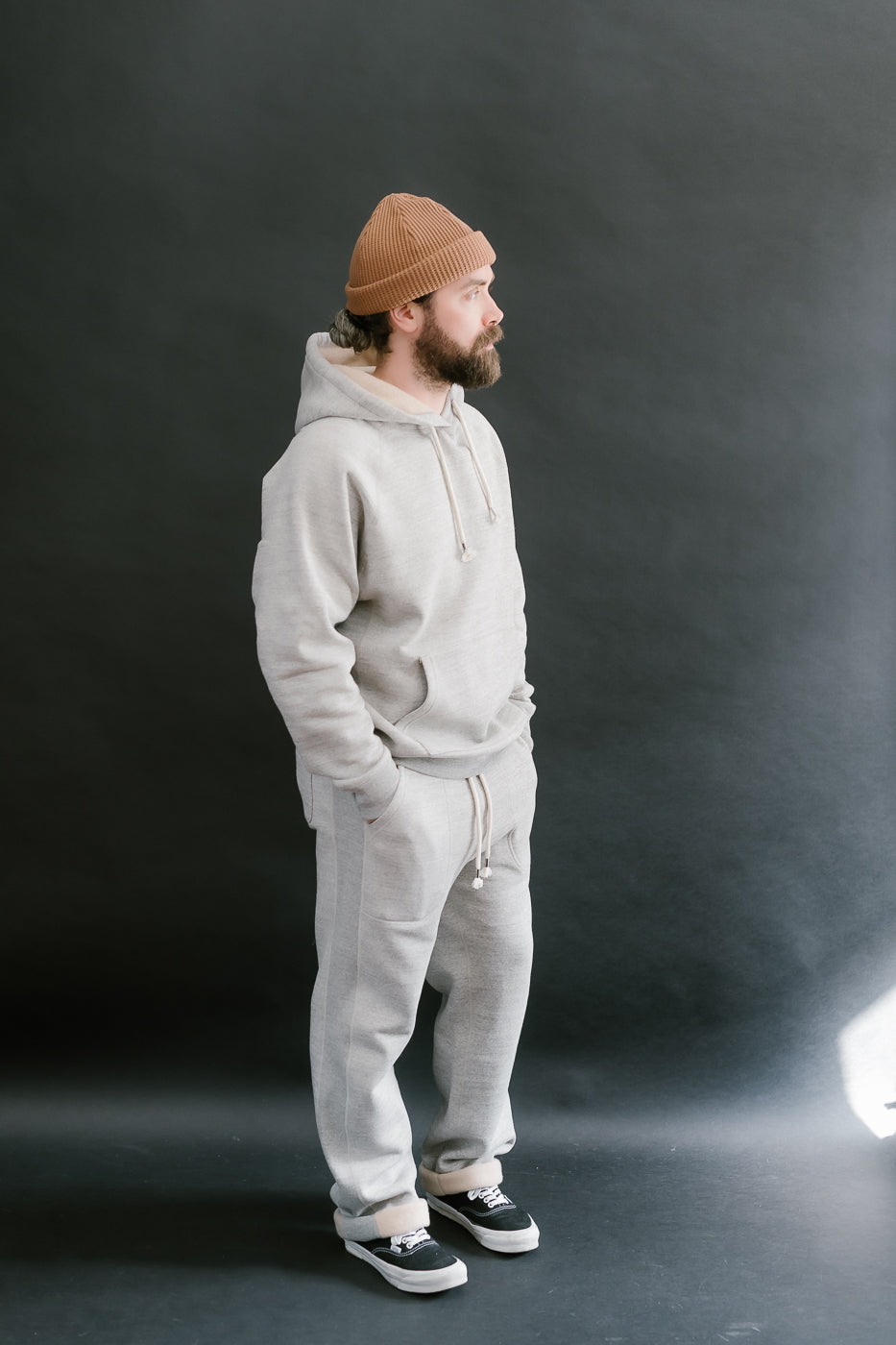 Pullover Hoodie Fleeced Foxfibre® - Heather Grey