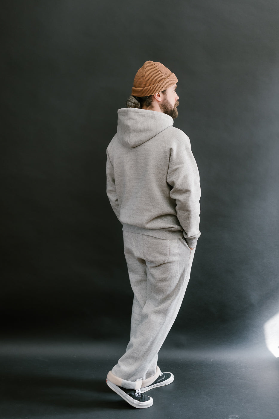 Pullover Hoodie Fleeced Foxfibre® - Heather Grey