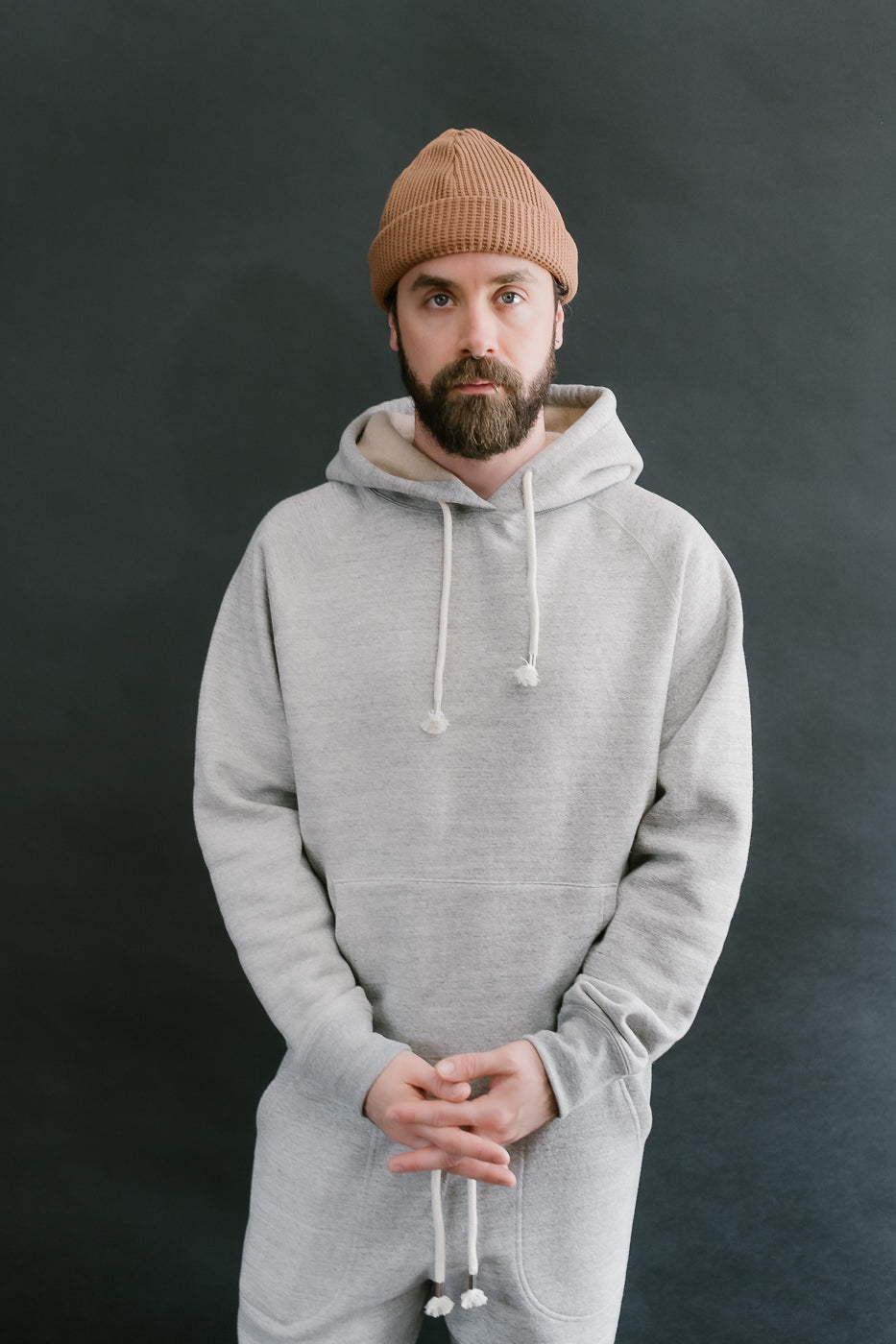 Pullover Hoodie Fleeced Foxfibre® - Heather Grey