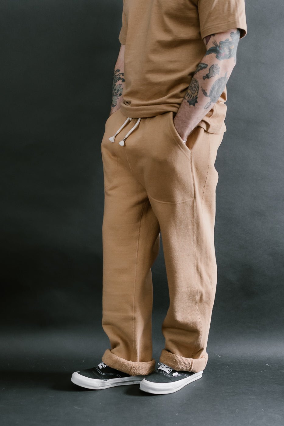 Sweatpant 825gsm Double Heavyweight French Terry Foxfibre® - Coyote 80