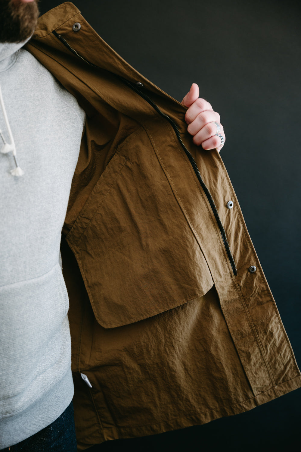 Fishtail Parka - Nutmeg Nylon | James Dant