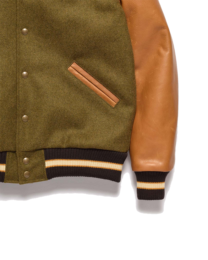 Varsity Jacket - Lt. Olive, Rust