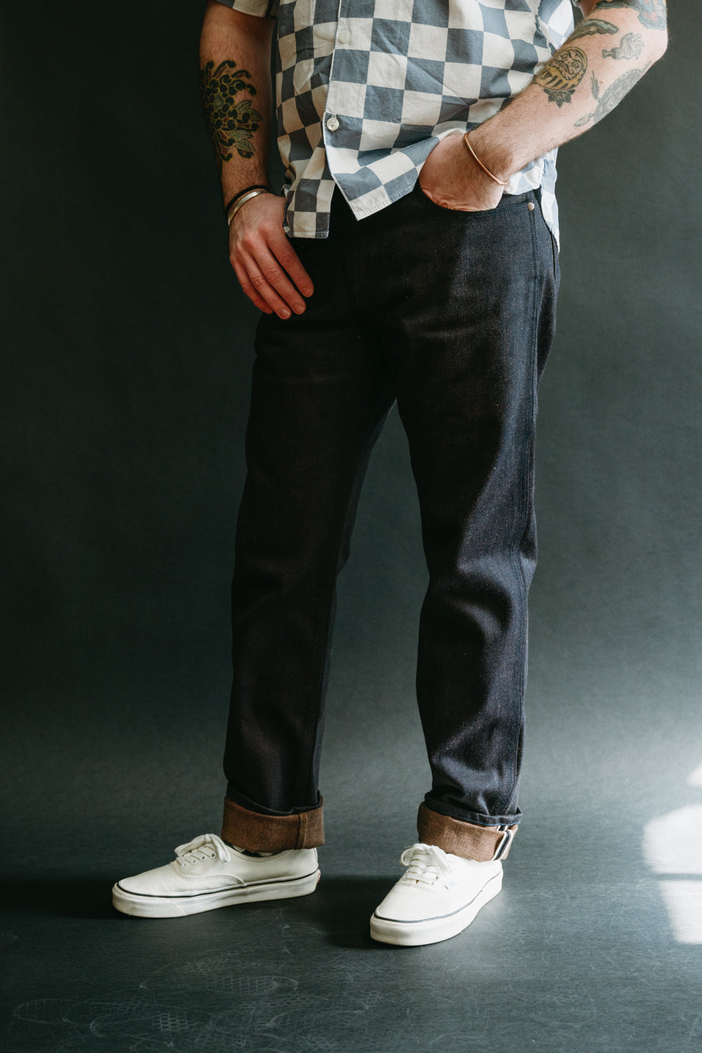 Freenote Cloth - Rios Slim Straight Broken Twill Denim Jeans - 14.25 o