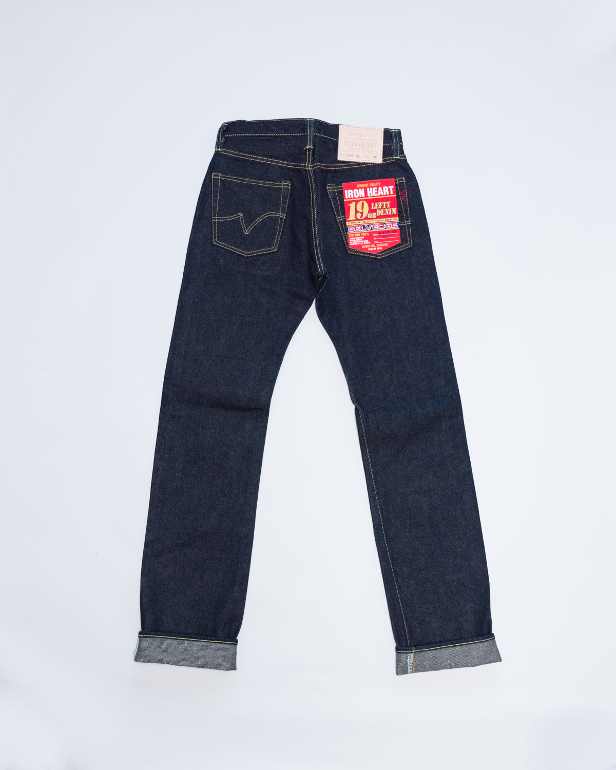 IH-634S-19L - 19oz Left Hand Twill Selvedge Denim Straight Cut Jeans - Indigo