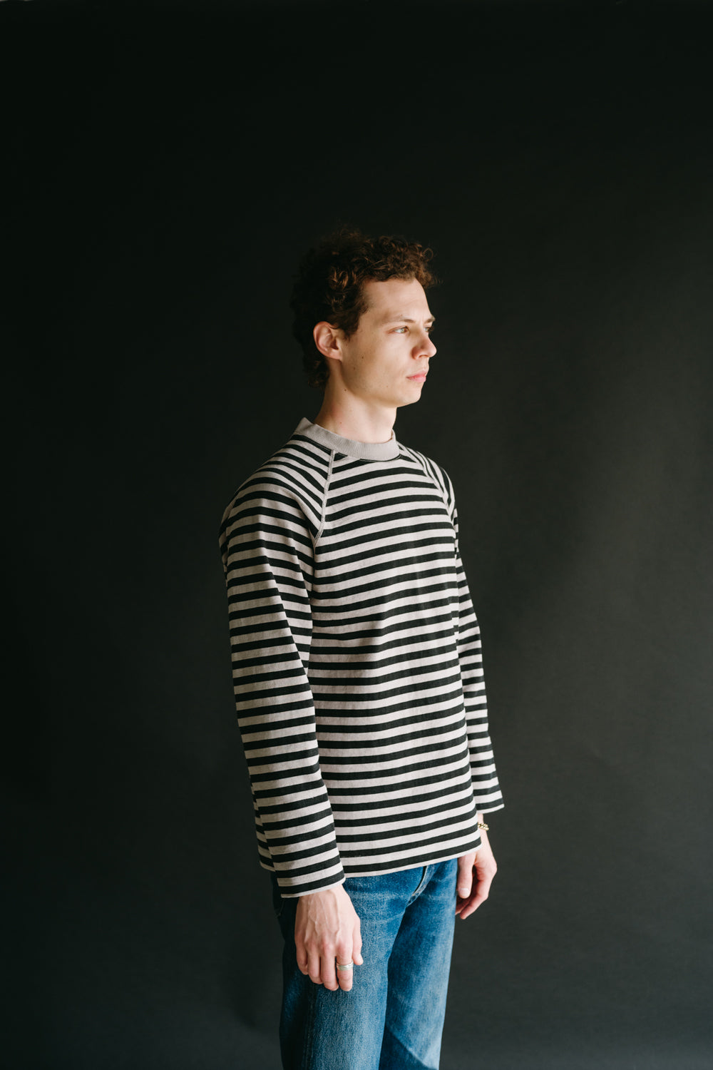 Dotsume Border L/S T-Shirt - 119 Dirty Dirty Base | James Dant