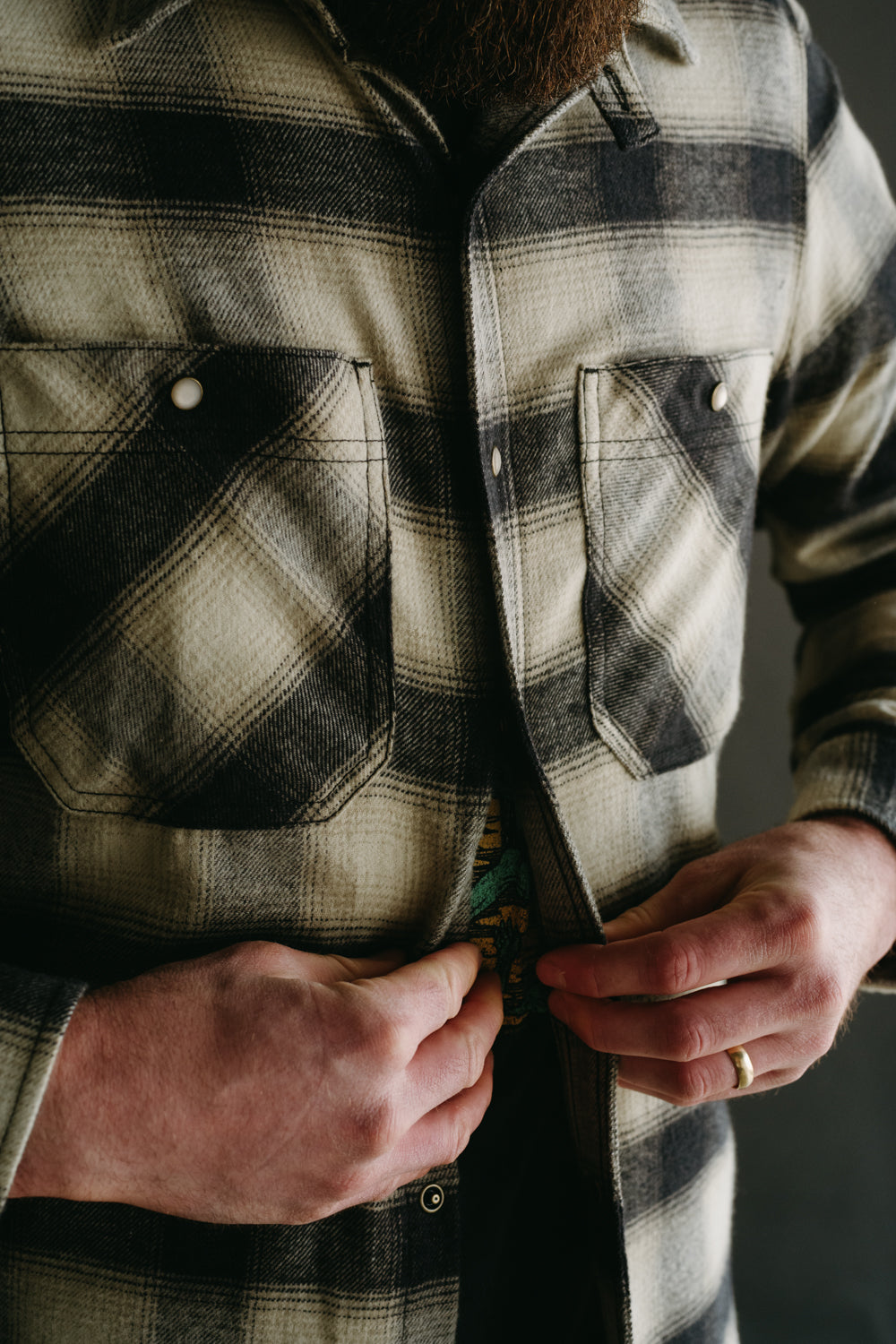 BM Shirt Brushed Plaid - Natural | James Dant