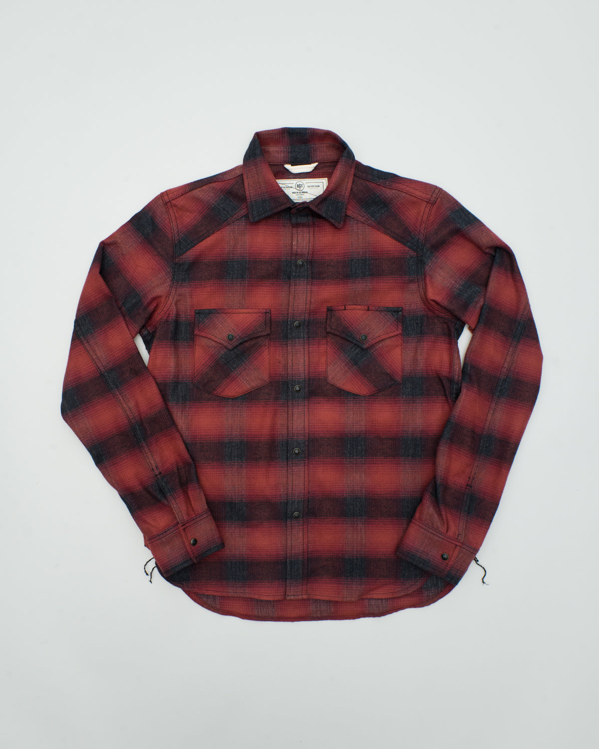 Red Crystal Trim Flannel Shirt