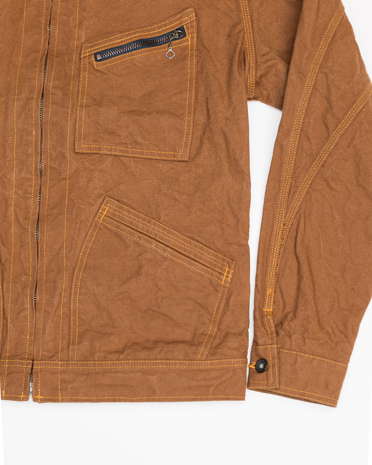 SJ19B-DC - Duck Canvas Heavy Jacket - Brown O/W | James Dant