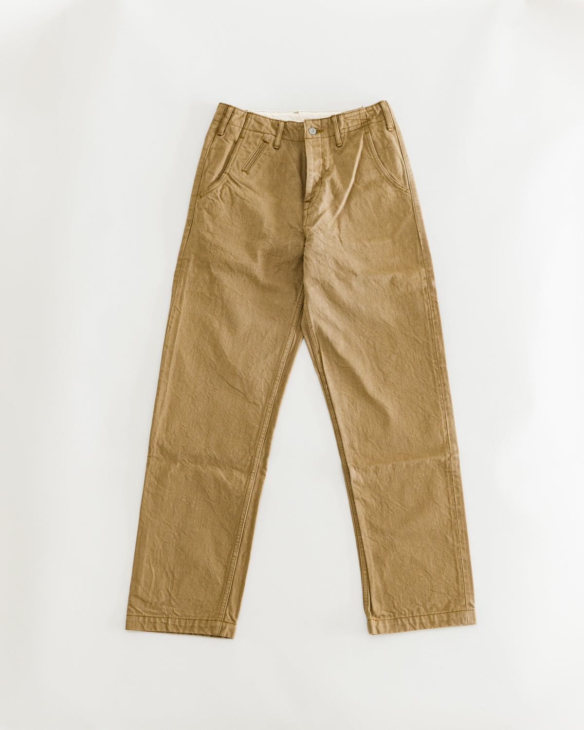 SJ48CP - 15oz Heavy Chino Pants Khaki - Regular Straight Fit