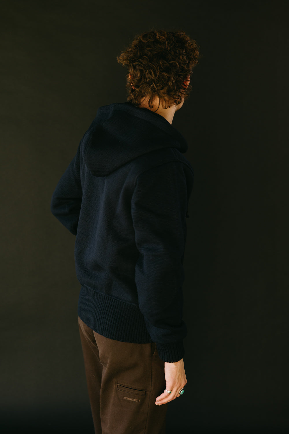 3Sixteen Heavyweight Zip Hoodie in Indigo X-Large