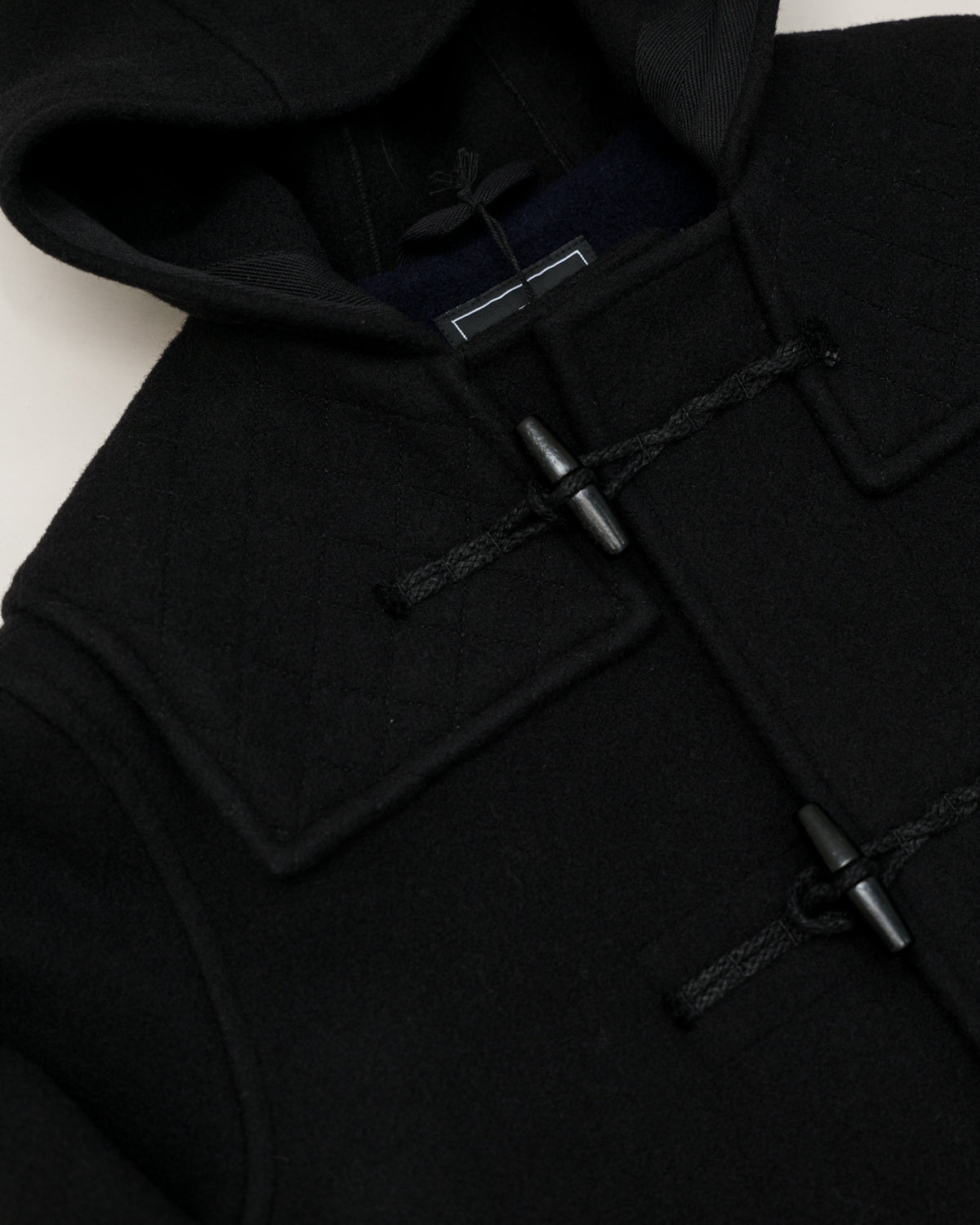 Gloverall x 3Sixteen - Quilted Contrast Monty Coat - Black
