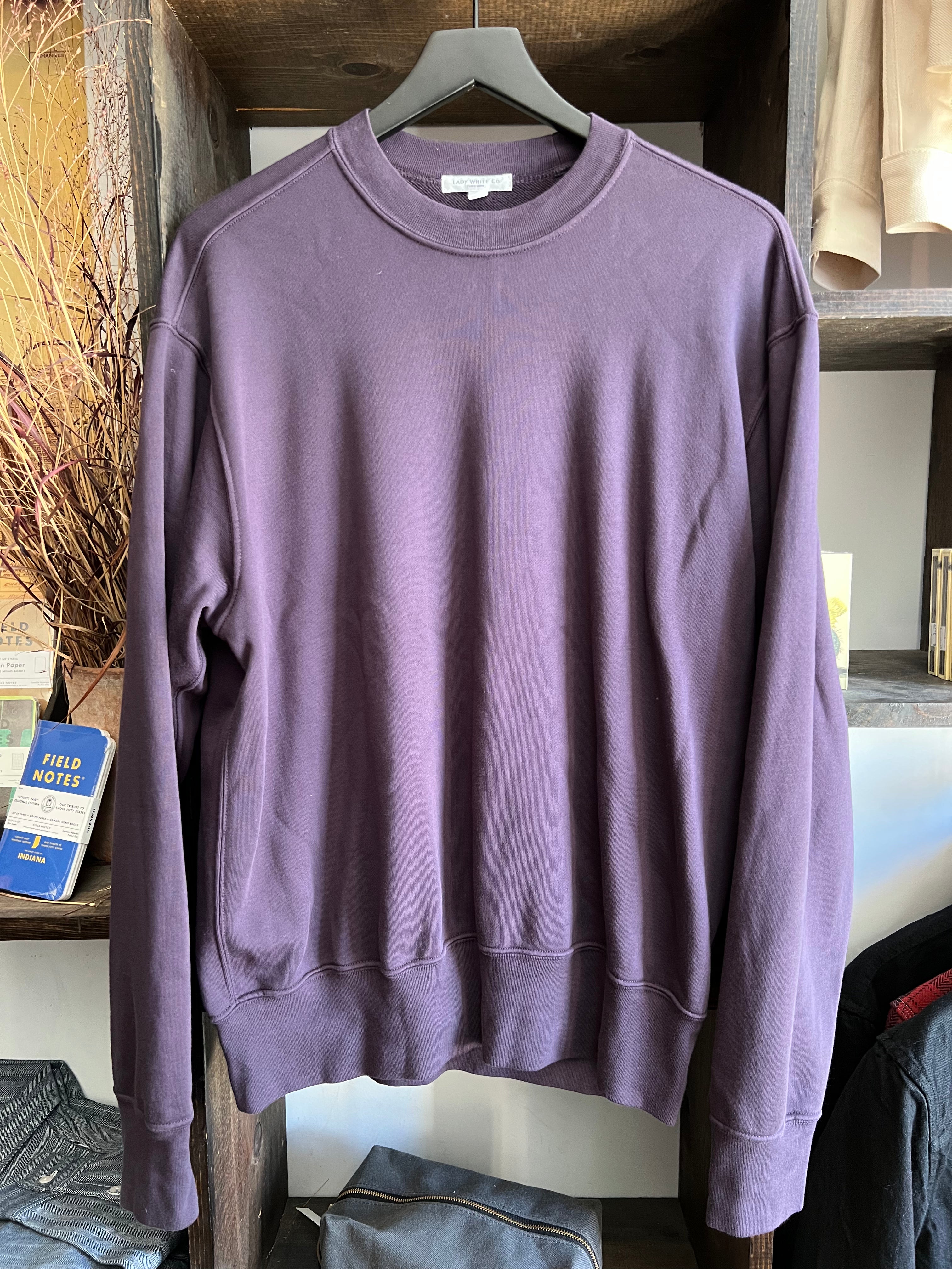 Gently Used Lady White Co. Relaxed Sweatshirt - 38/Medium - Eggplant Purple