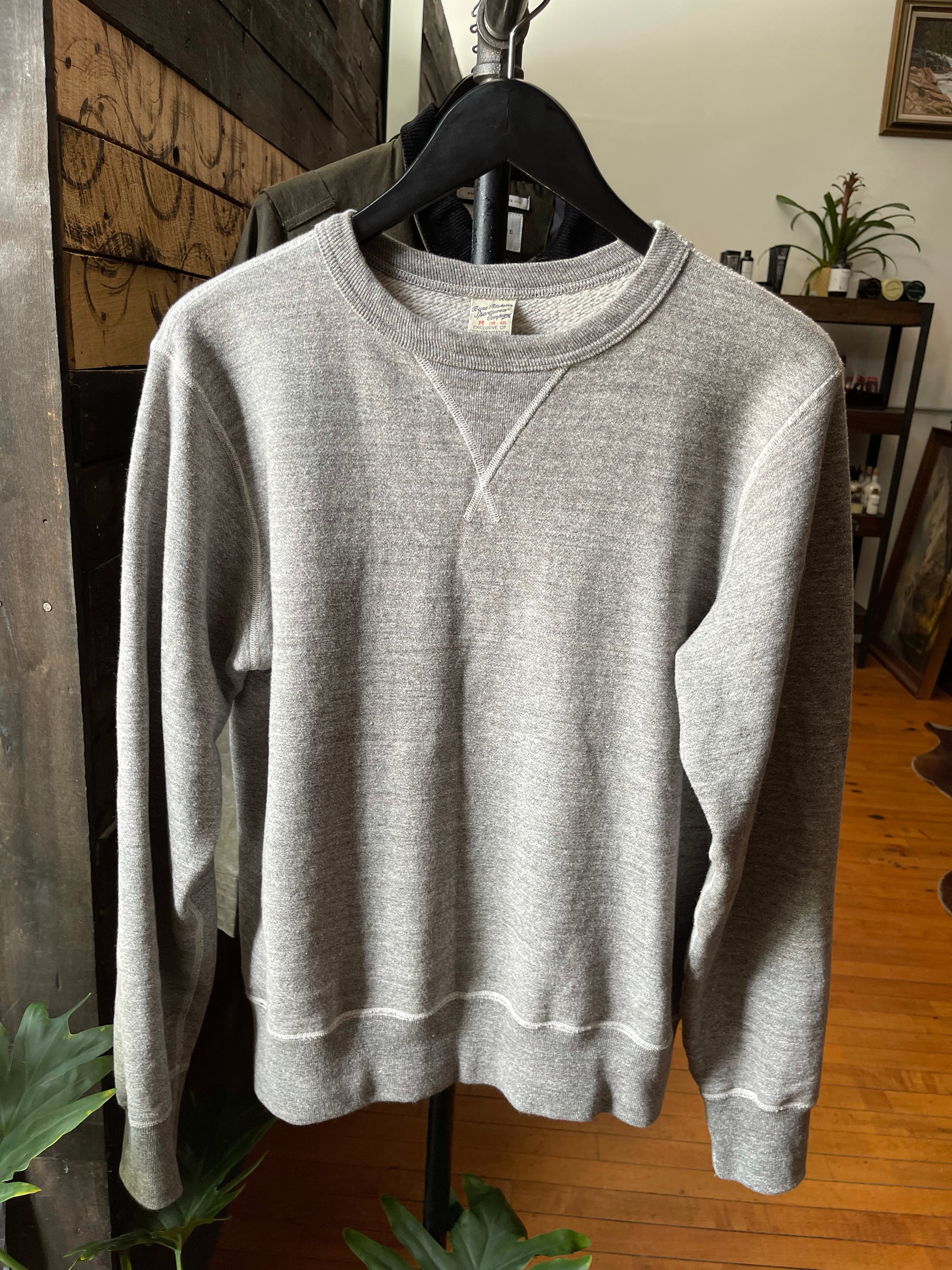Gently Used Buzz Rickson's Loopwheel Sweatshirt - Heather Grey - Medium
