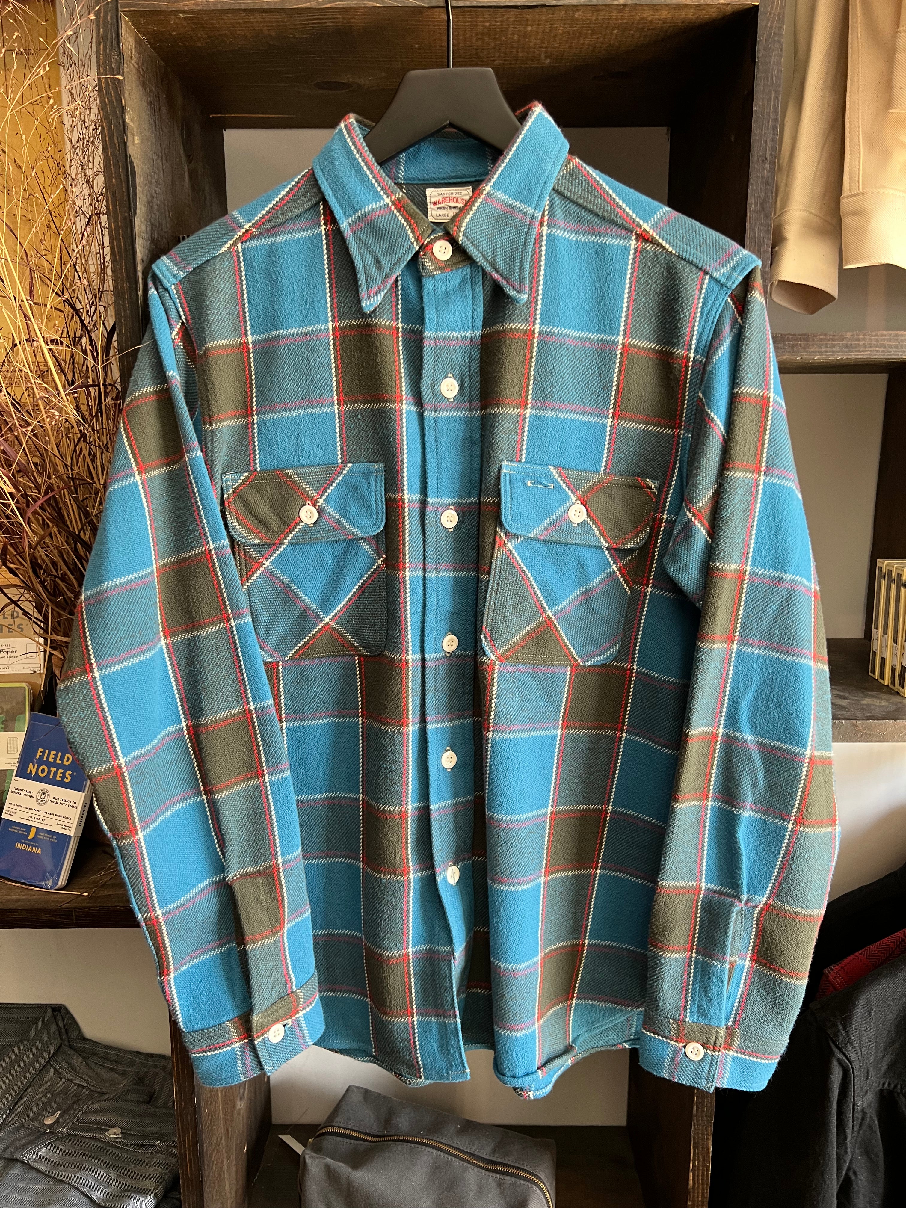 Gently Used Warehouse & Co. Lot 3104 Flannel - Large - Blue