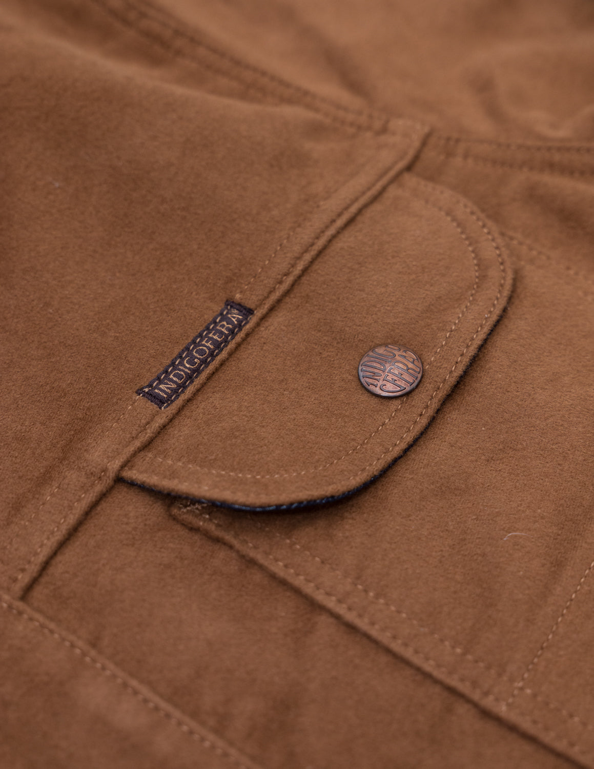 Copeland Shirt Moleskin - Cognac
