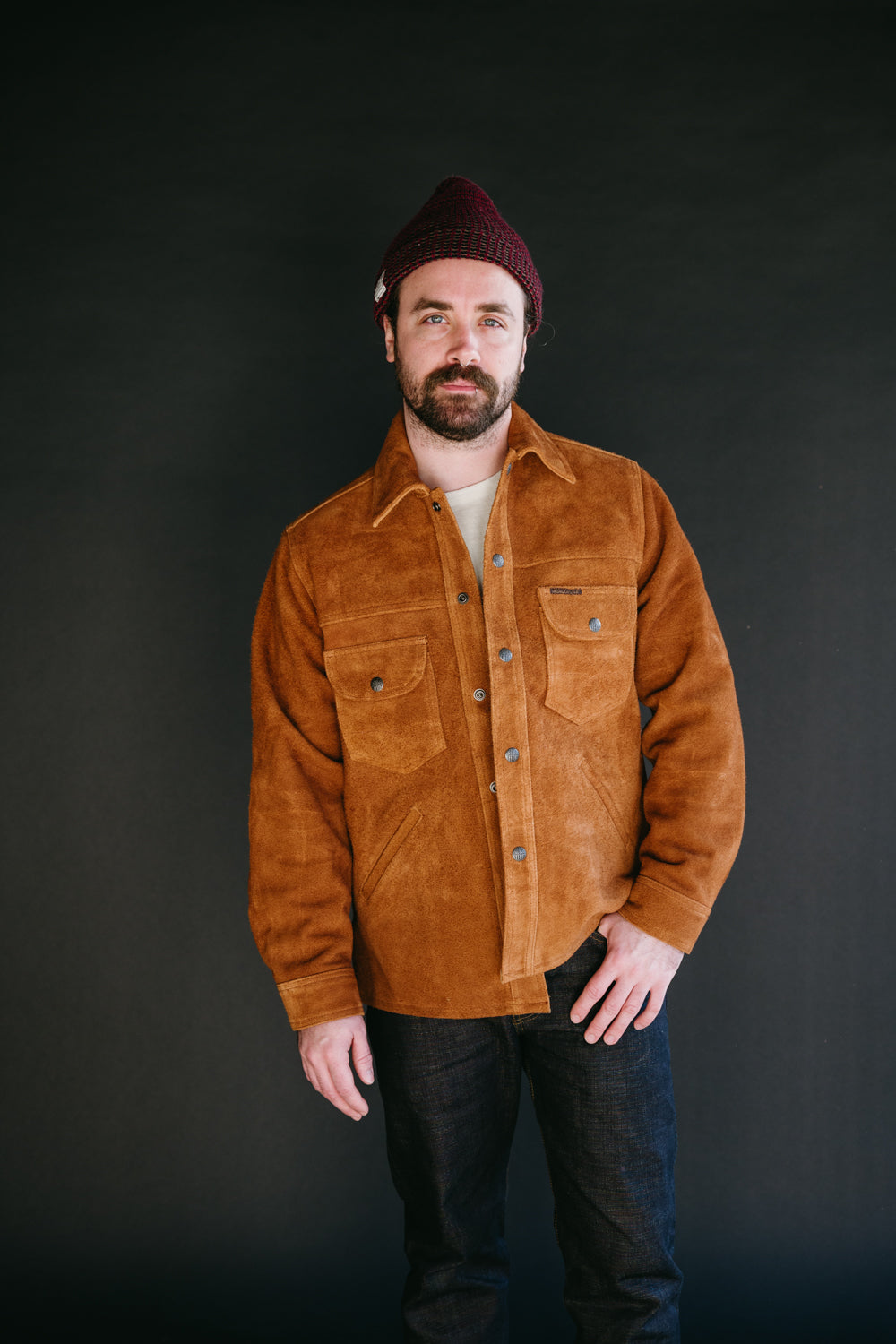 Fargo Trucker Jacket Leather Cognac James Dant