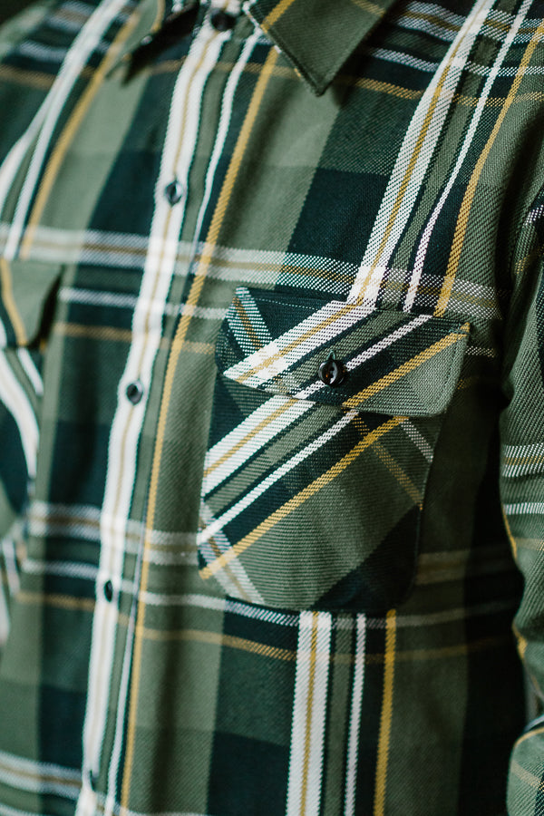 Webster Check Flannel - Green, Black, White, Yellow