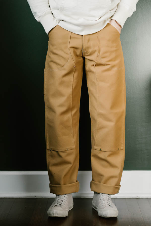 Khaki cotton trousers 