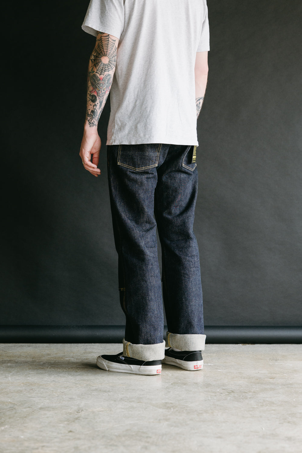 IH-822-IND - 21oz Selvedge Denim Double Knee Engineer Pants