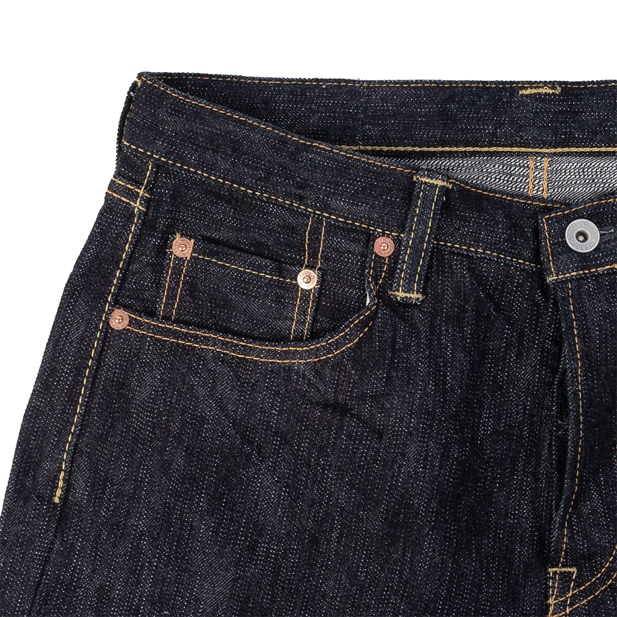 IH-634S-SLB - 16oz Slubby Selvedge Denim Straight Cut Jeans - Indigo