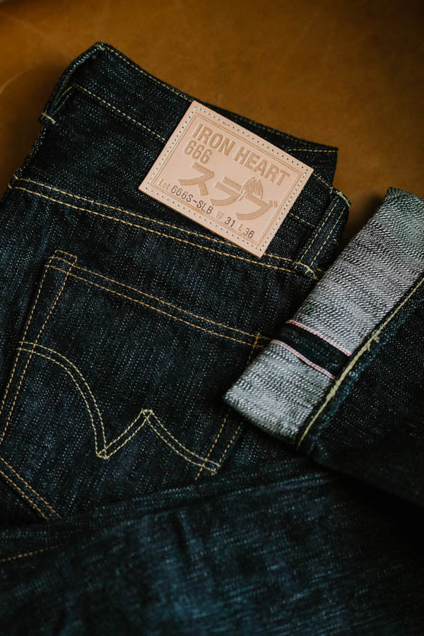 Iron Heart IH-666S-SLB Slim Straight Denim