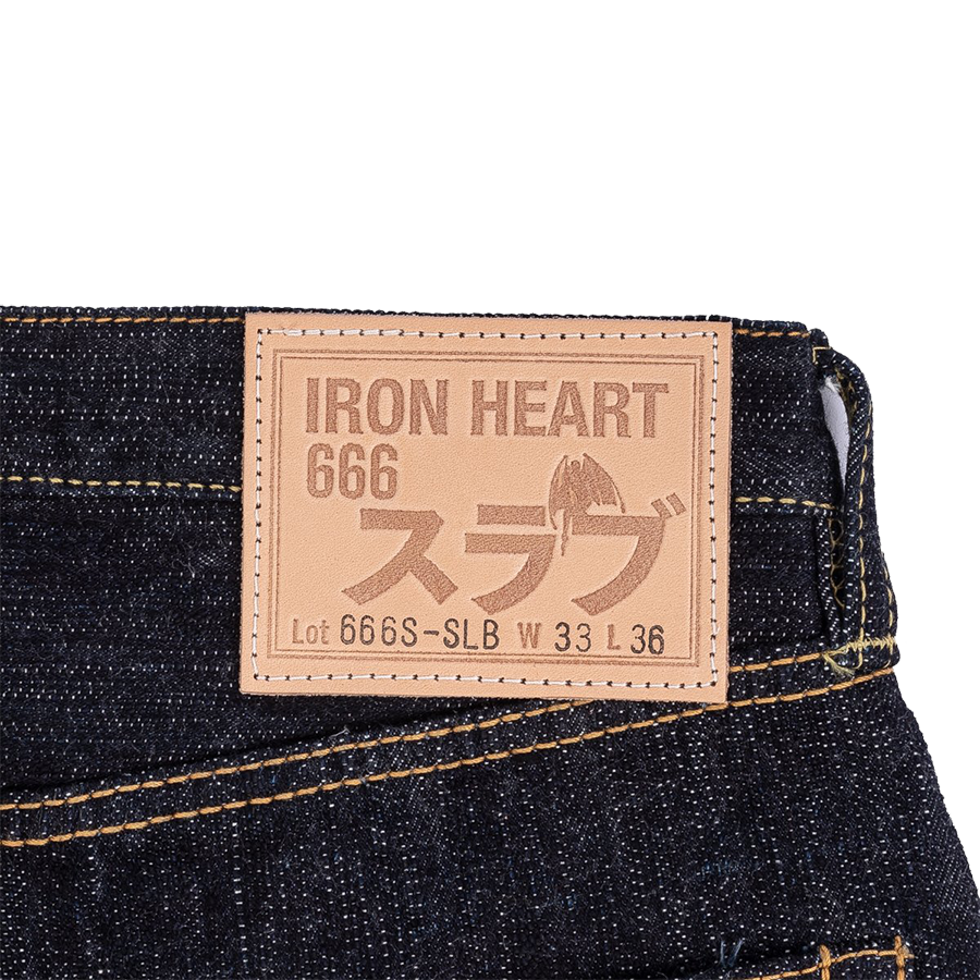 IH-666S-SLB - 16oz Slubby Selvedge Denim Slim Straight Cut Jeans - Indigo