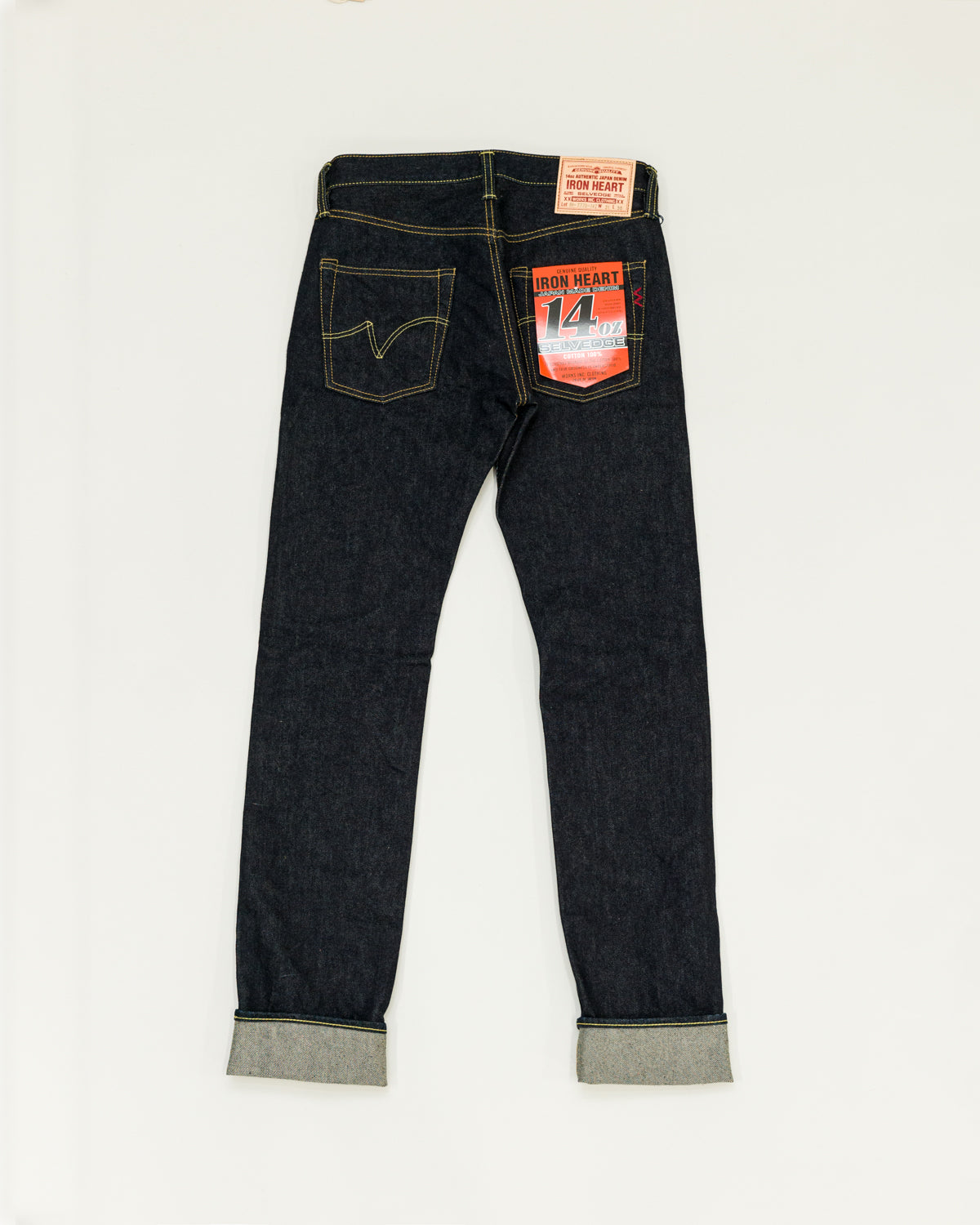 IH-777S-142 - 14oz Selvedge Denim Slim Tapered Jeans - Indigo