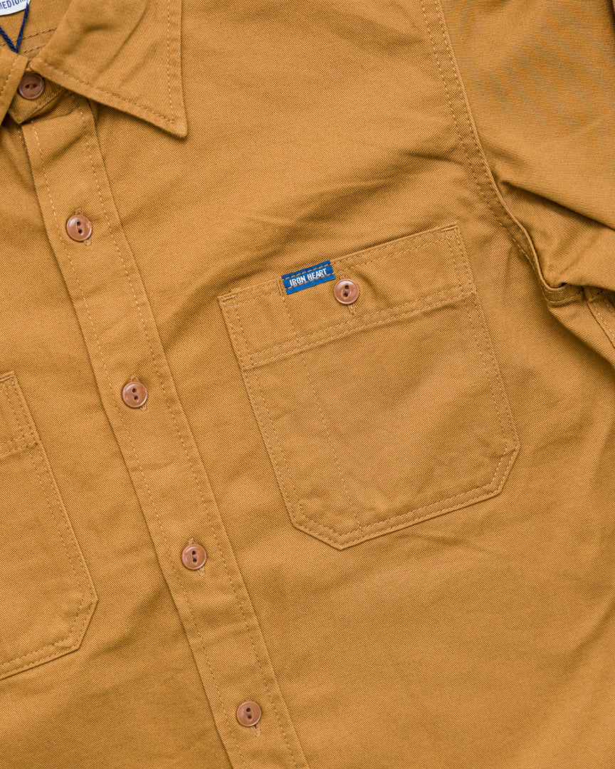 IHSH-329-BRN - 7oz Chino Work Shirt - Brown