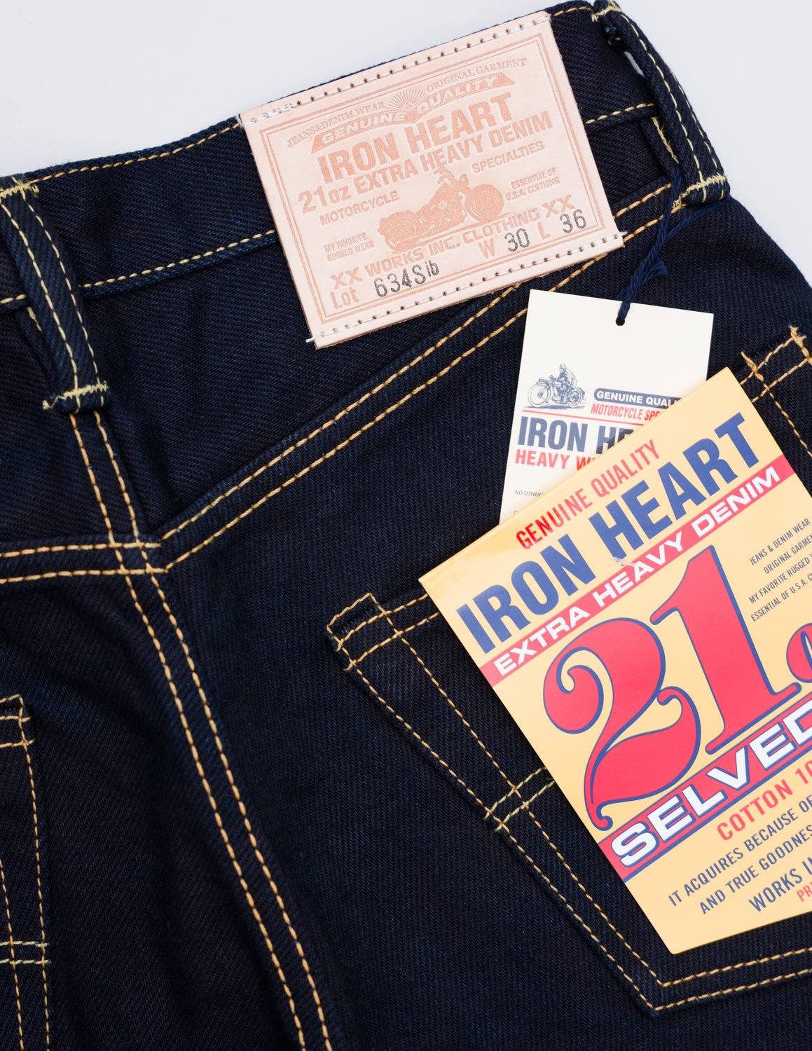 IH-634S-21ib - 21oz Selvedge Denim Straight Cut Jeans - Indigo