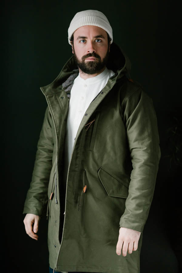 IHM-34-ODG - Whipcord M-51 Type Field Coat - Olive | James Dant