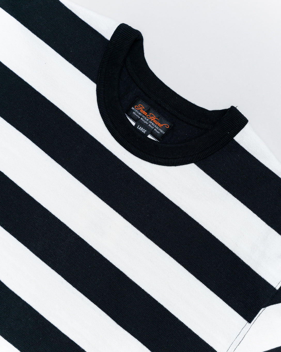 Non Stock Motorcycle Heavyweight Black and White Wide Striped T-Shirt | Bronson Black/White / S