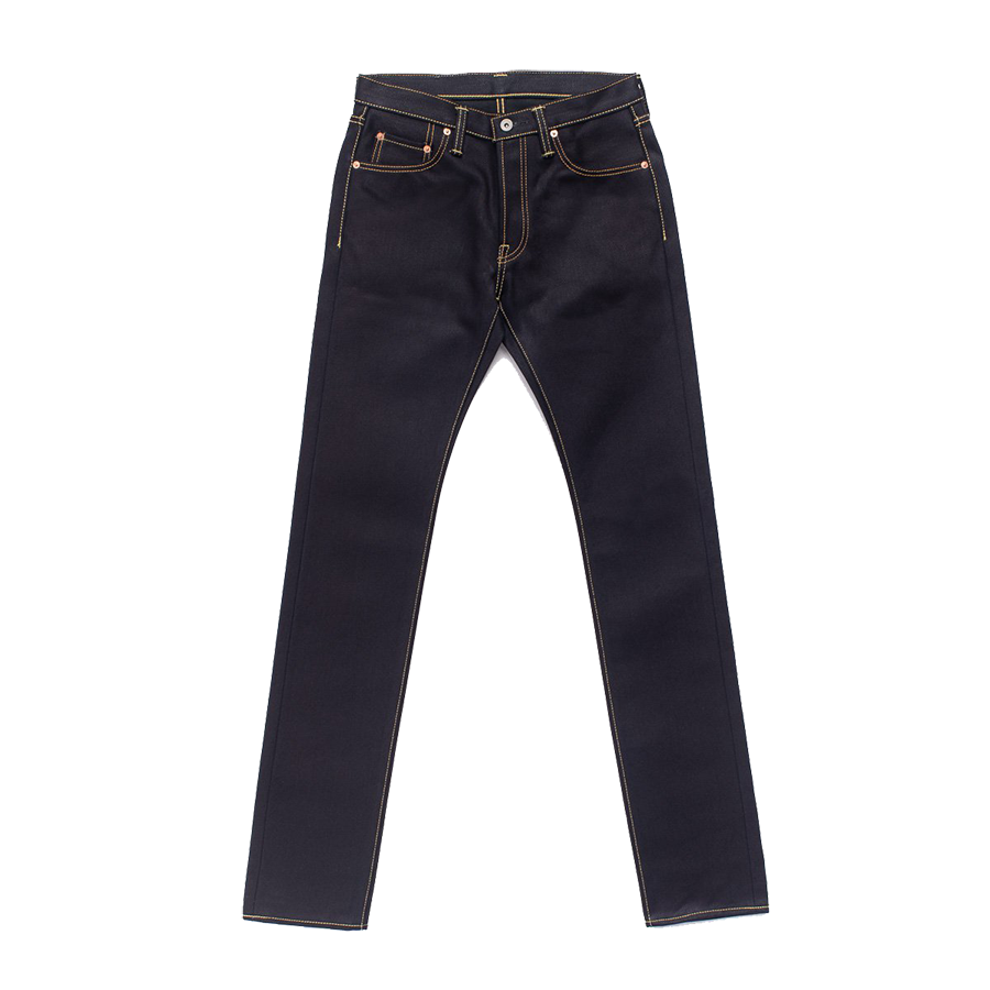 IH-777-XHSib - 25oz Selvedge Denim Slim Tapered Jeans - Indigo/Black