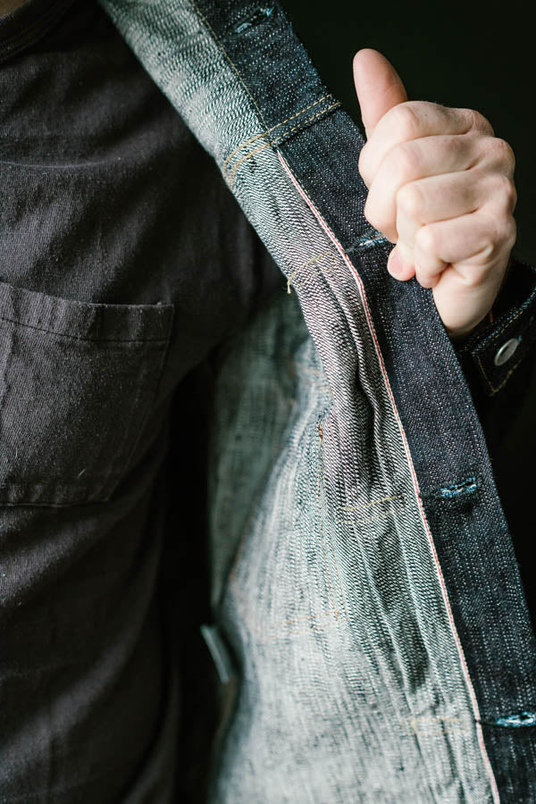 IHJ-507-SLB - 16oz Slubby Selvedge Denim Type II Jacket - Indigo