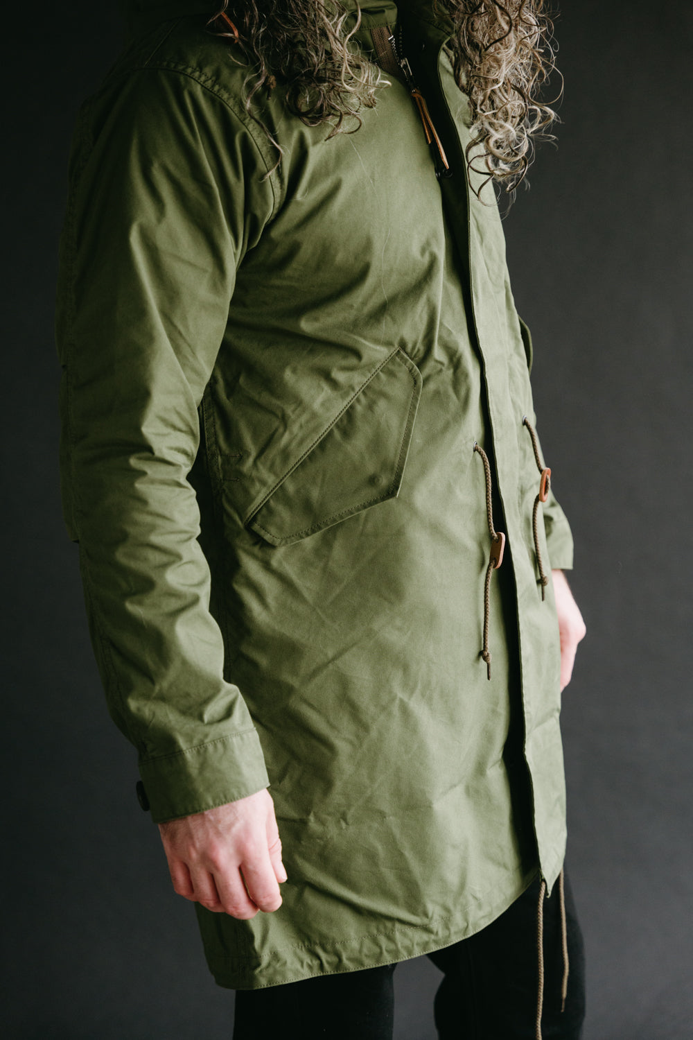 IHM-38-OLV - 5oz Quilted Lining M-51 Type Field Coat - Olive