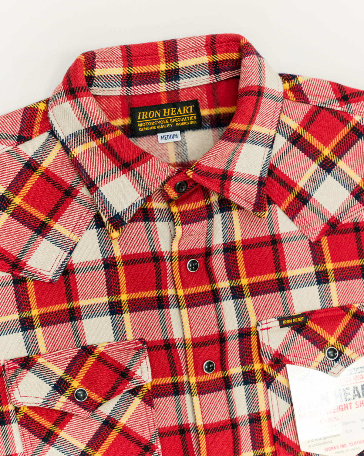 IHSH-340-RED - Ultra Heavy Flannel Classic Check Western - Red