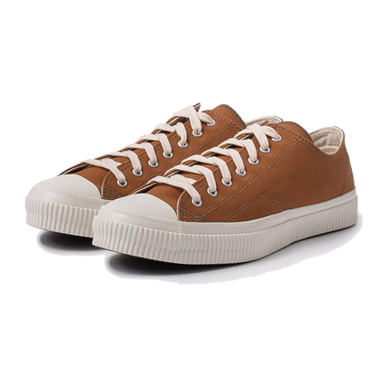 IHSN-01-BRN - 17oz Cotton Duck Low-Top Sneakers - Brown