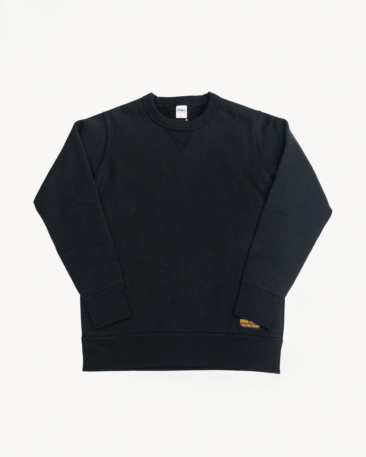 IHSW-69L-BLK - 14oz Ultra Heavyweight Loopwheel Cotton Crew Neck Sweat -  Black