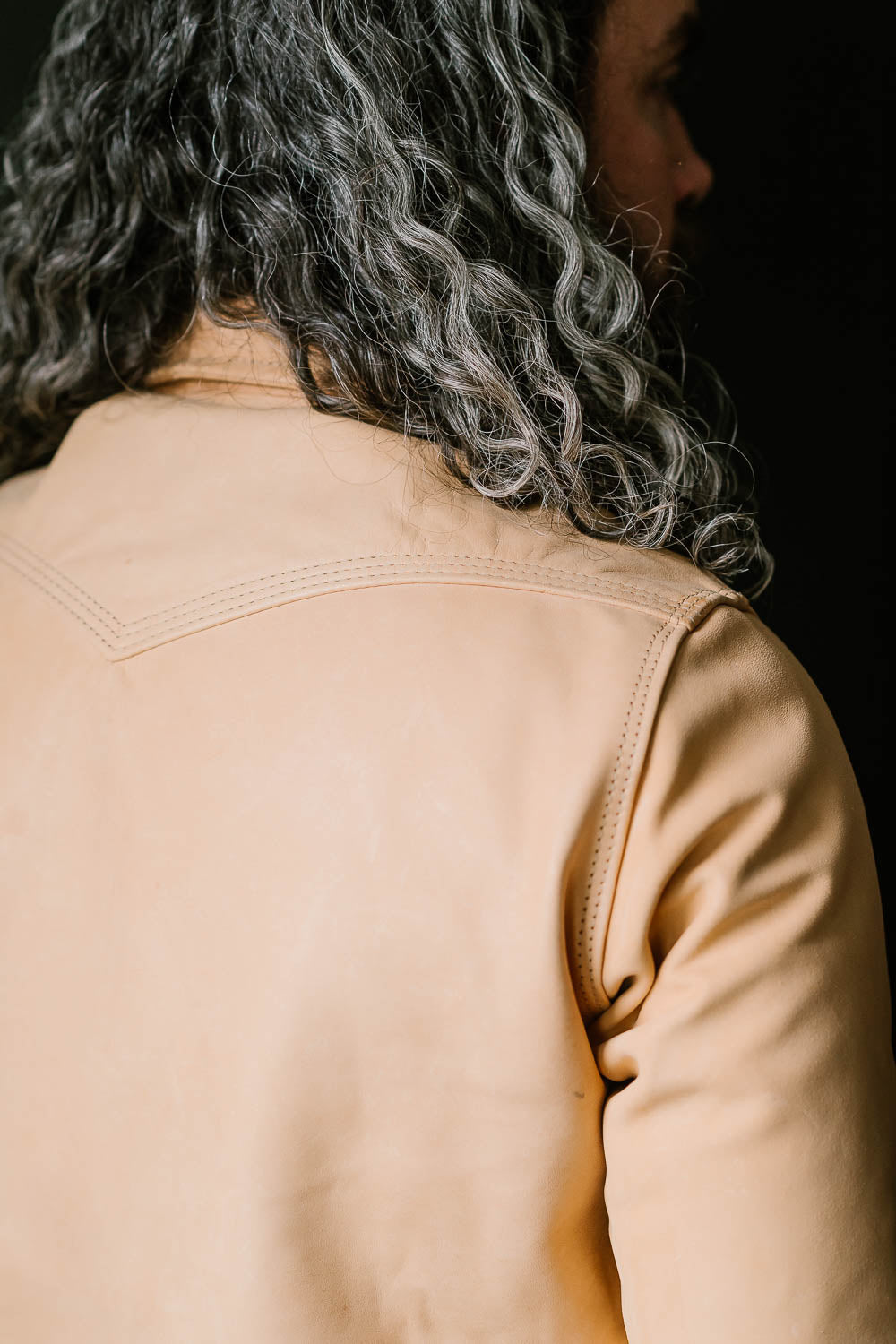 IHSB-PR-NAT - Iron Heart X Simmons Bilt Horsehide Western Shirt - The Pale Rider - Natural