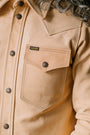IHSB-PR-NAT - Iron Heart X Simmons Bilt Horsehide Western Shirt - The Pale Rider - Natural