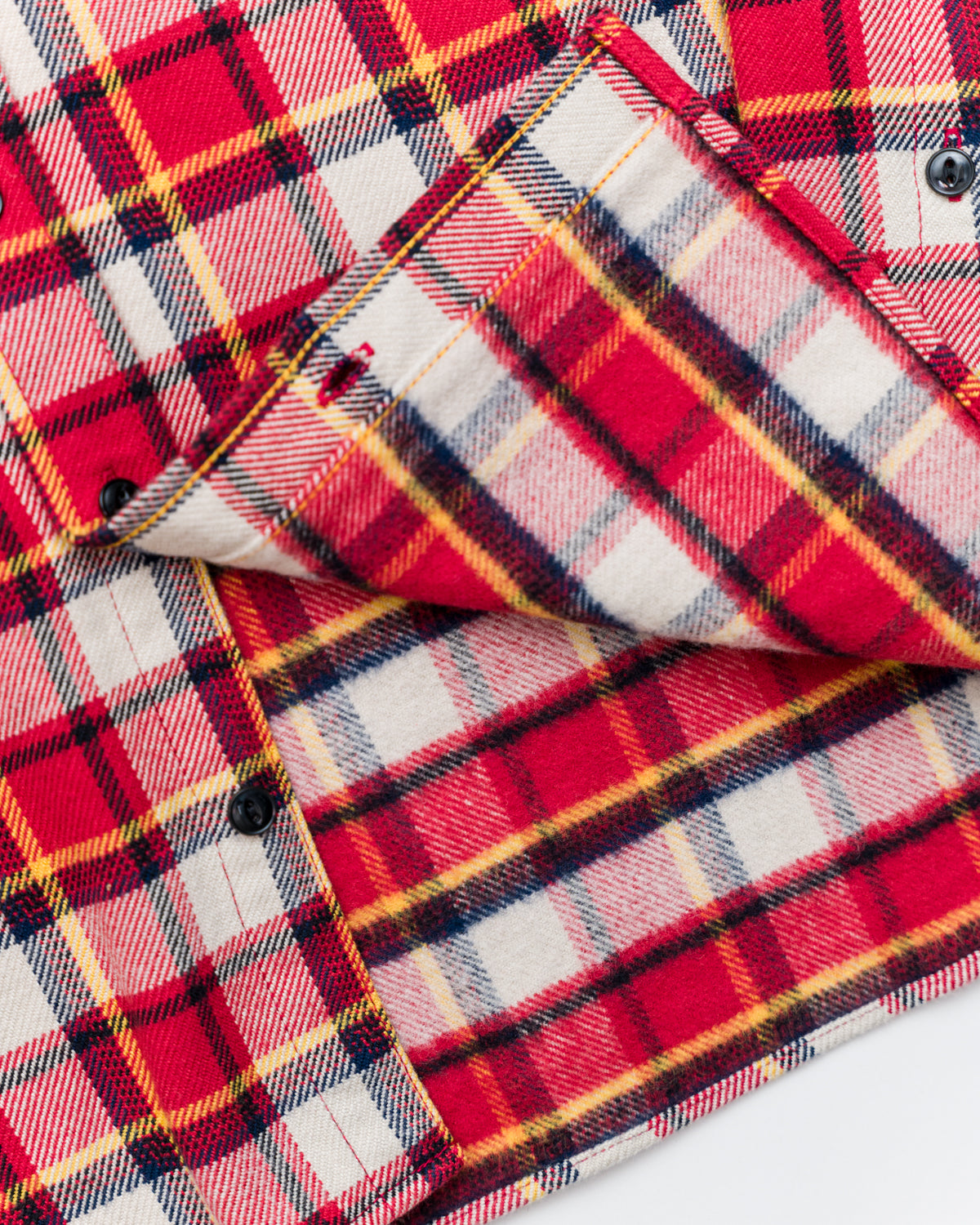 IHSH-334-RED - Ultra Heavy Flannel Classic Check Work Shirt - Red