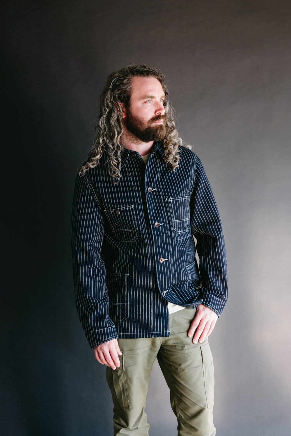 IHJ-103-IND - 12oz Wabash Chore Jacket - Indigo | James Dant