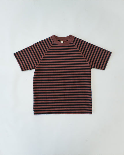 Dotsume Border T-Shirt - 32 Brown