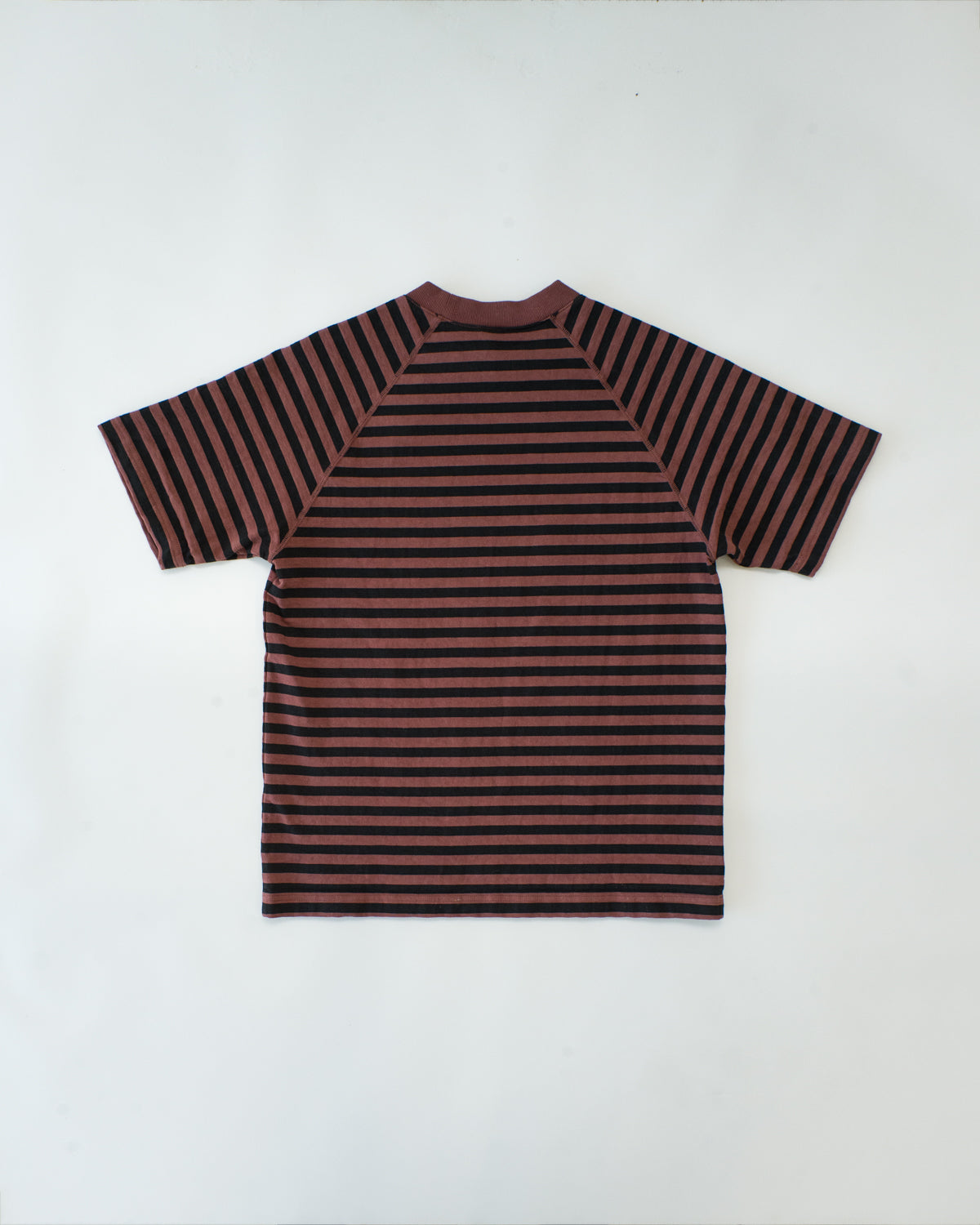 Dotsume Border T-Shirt - 32 Brown
